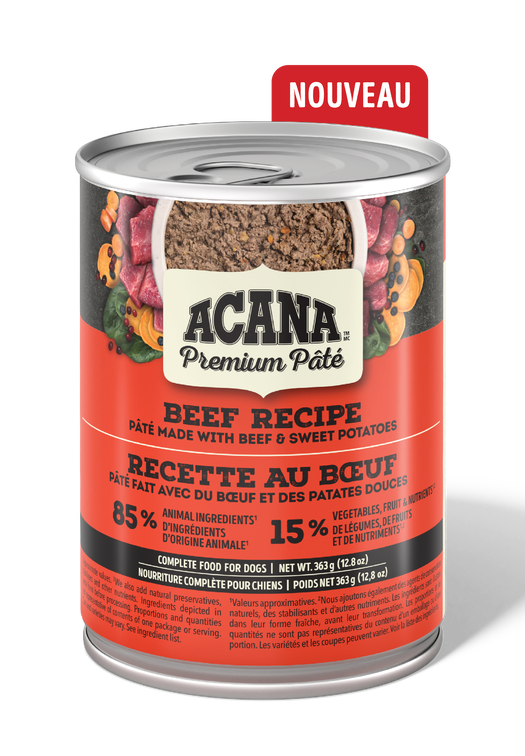 ACANA PREMIUM PÂTÉ™, Recette au bœuf